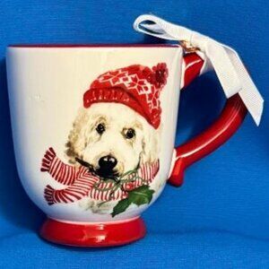 GORGEOUS & VERY UNIQUE DOODLE / LABRADOODLE TYPE DOGGY POTTER'S STUDIO MUG / CUP